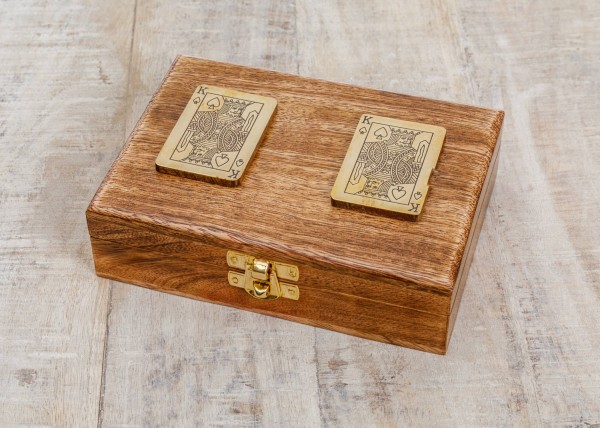 Kartenspiel Holzbox