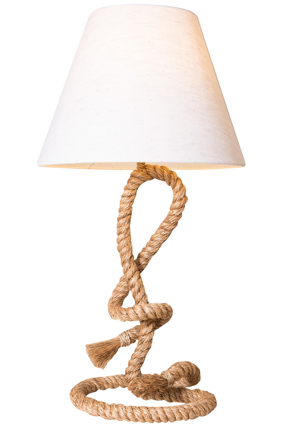 Tischlampe Tischleuchte SAN DIEGO Tau 85cm beige natur Maritim Design Tau-Lampe 