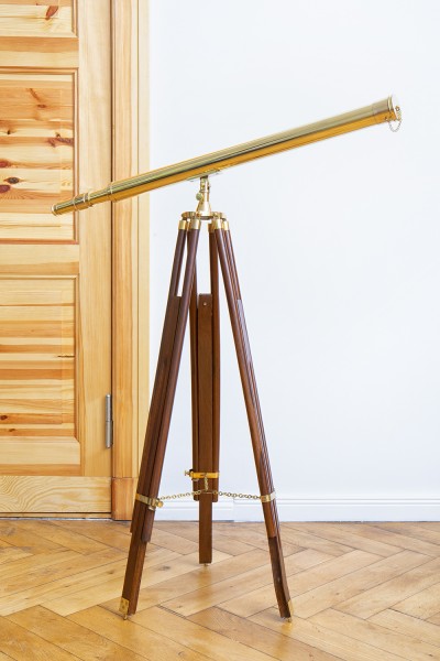Teleskop Messing Holz Stativ 160cm