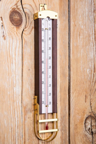 Thermometer Holz Messing