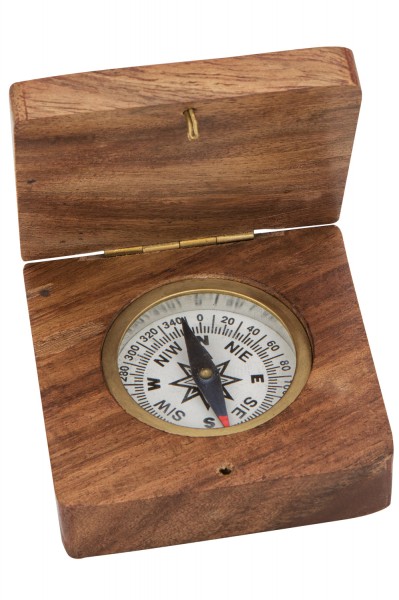 Kompass Holzklappbox