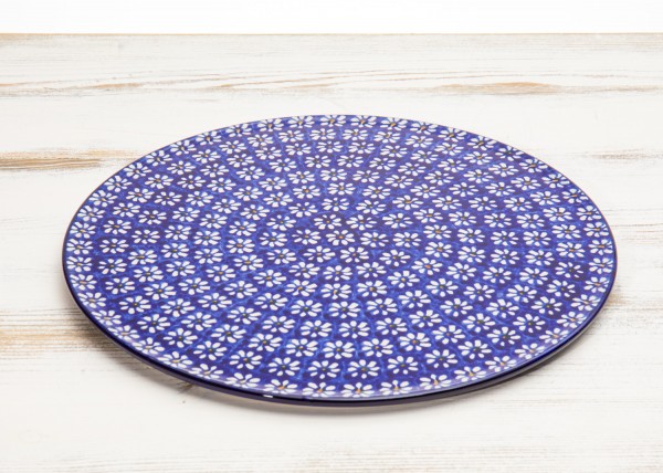 Kuchenplatte Keramik Blau Bunzlau