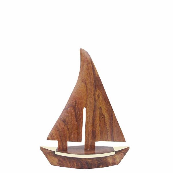 Botter Holz mit Stoffsegel perfekt für die maritime Dekoration 