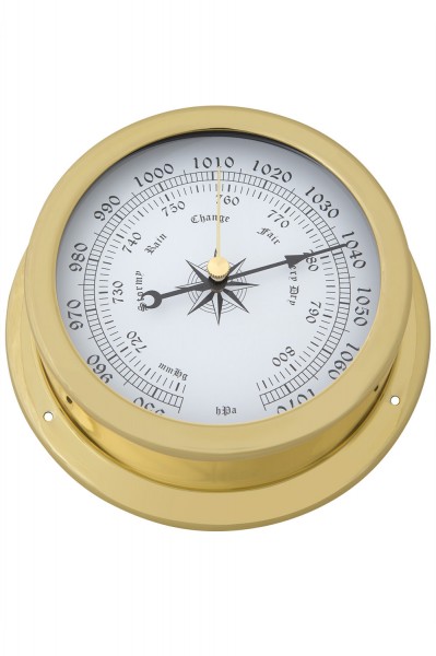 Barometer rund Messing analog 14,5cm
