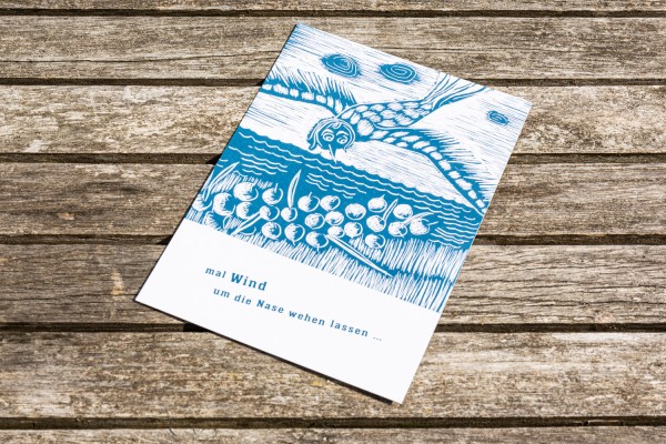 Postkarte Wind um die Nase