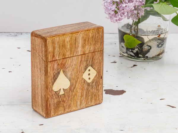 Kartenspiel Würfelspiel Holzbox