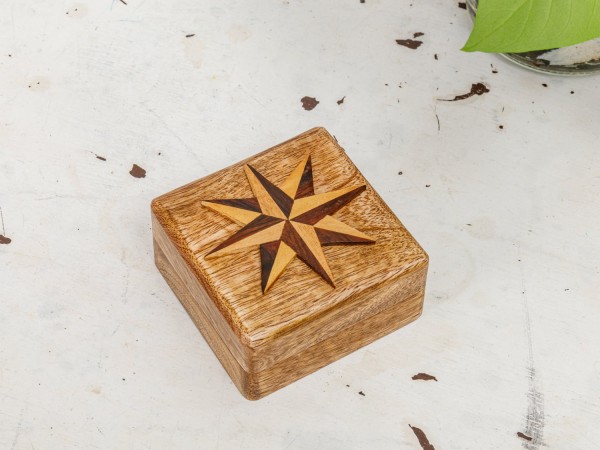 Kompass Holzbox Mango Holz