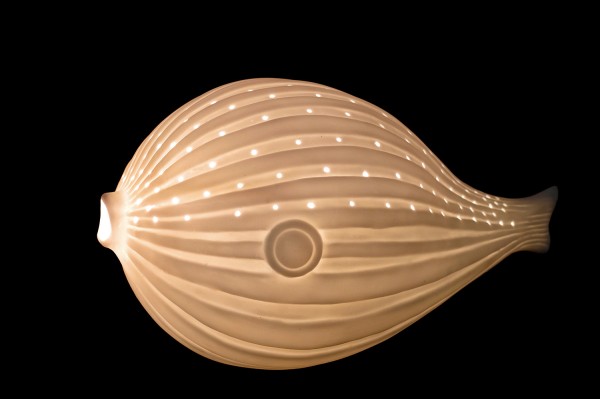 Lampe Fisch aus Keramik 