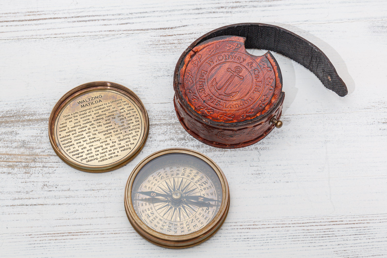 Stiftehalter Schreibtisch Kompass Globus Maritim Antik-Stil 