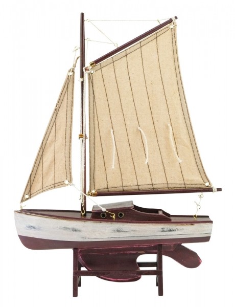 Segel Yacht weinrot antik