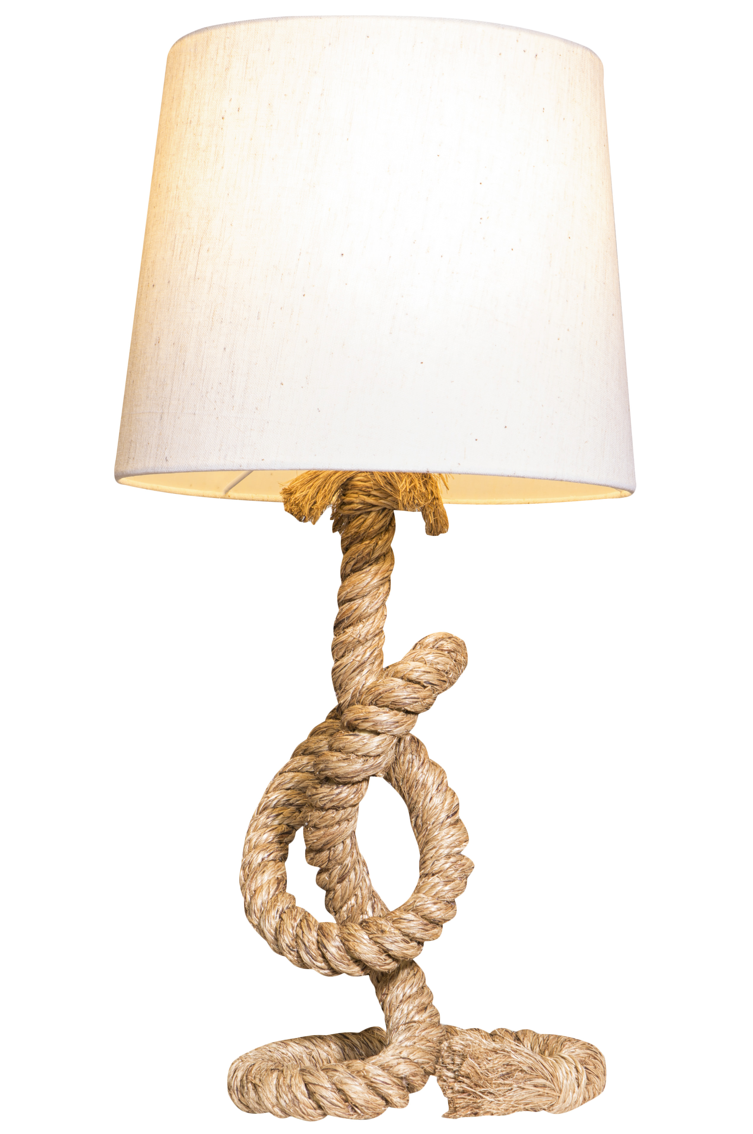 Tau Holz & Messing Lampe perfekt für die maritime Dekoration 