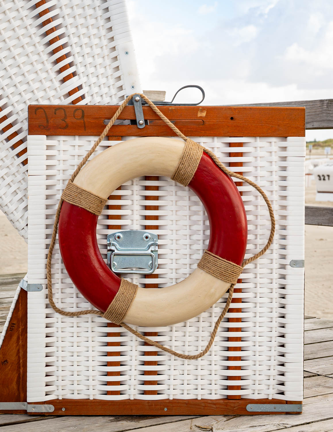 Deko Rettungsring Ø ca 50 cm rot-weiß Aufdruck Willkommen an Bord 