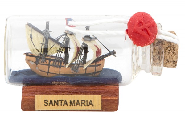 Mini Flaschenschiff Santa Maria