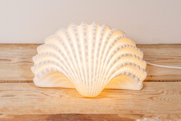 Teken een foto streng Stijg Lampe als Muschel Keramik | mare-me. Maritime Dekoration & Geschenke
