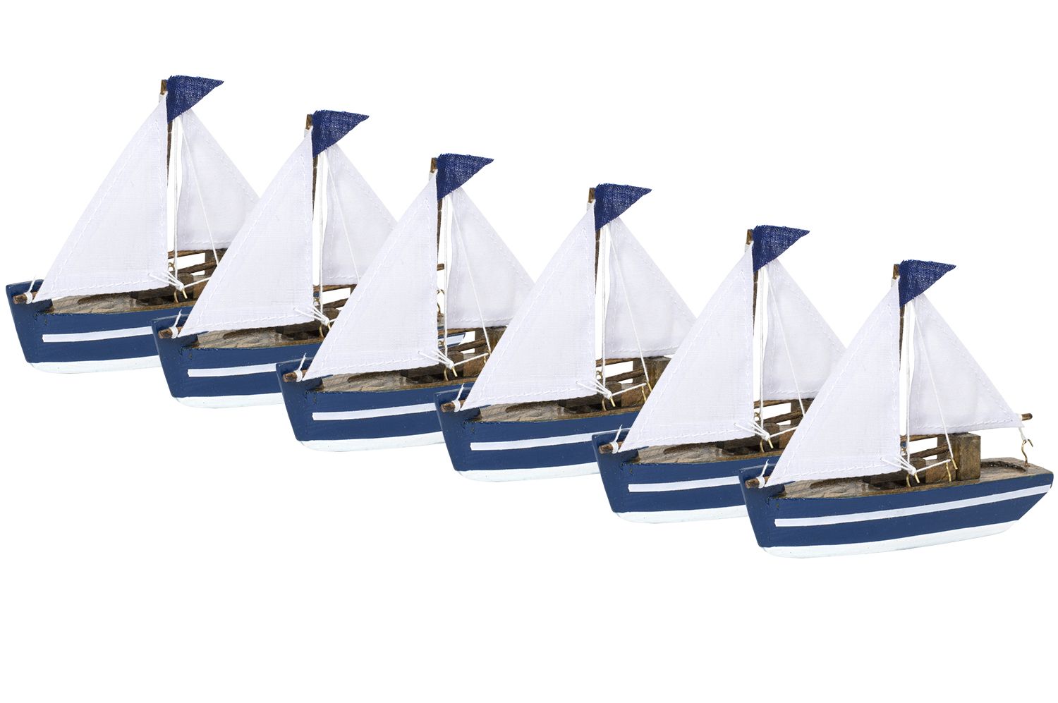 2pcs 5 '' Nautisches Maritim Segelboot Mini Segelschiff Schiff Tischdeko 